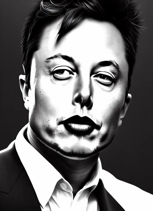 Image similar to portrait of elon musk with cat ears, intricate, elegant, highly detailed, digital painting, artstation, concept art, smooth, sharp focus, illustration
