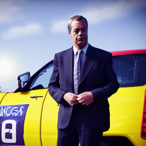 Prompt: nigel farage in gta 5, splash art, movie still, cinematic lighting, dramatic, octane render, long lens, shallow depth of field, bokeh, anamorphic lens flare, 8 k, hyper detailed, 3 5 mm film grain