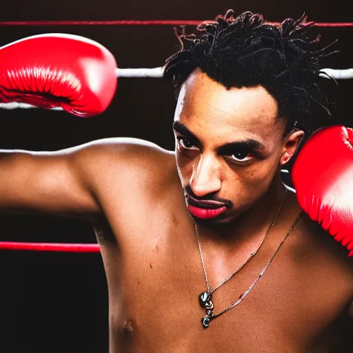 playboi carti boxing tony soprano, dynamic lighting, | Stable