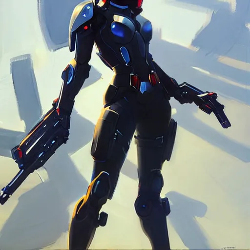 Image similar to greg manchess portrait painting of light armored black widow as overwatch character, medium shot, asymmetrical, profile picture, organic painting, sunny day, matte painting, bold shapes, hard edges, street art, trending on artstation, by huang guangjian and gil elvgren and sachin teng