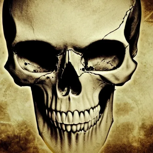 Prompt: a badass skull desktop wallpaper