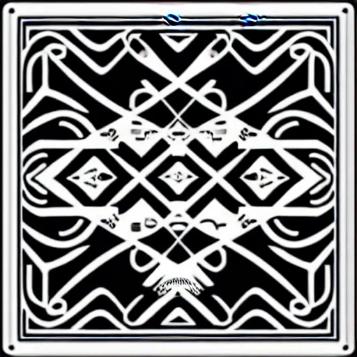 Prompt: black and white svg vector art panel for cnc plasma, laser, stencil, unique art deco forest circuit board design