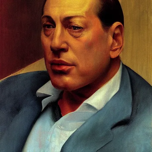 Prompt: close up of silvio berlusconi, film still by edward hopper, by Pontormo, by klimt, art noveau, highly detailed, strong lights, liminal, eerie, Bright pastel colors