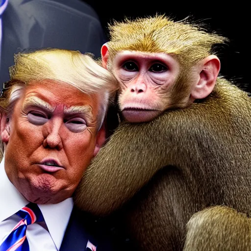 Image similar to donald trump catches monkeypox