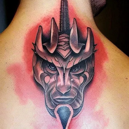 Prompt: warrior tattoo, magnificent