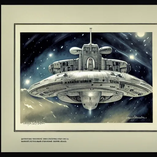 Image similar to no background, symmetry, starship enterprise, by jean - baptiste monge