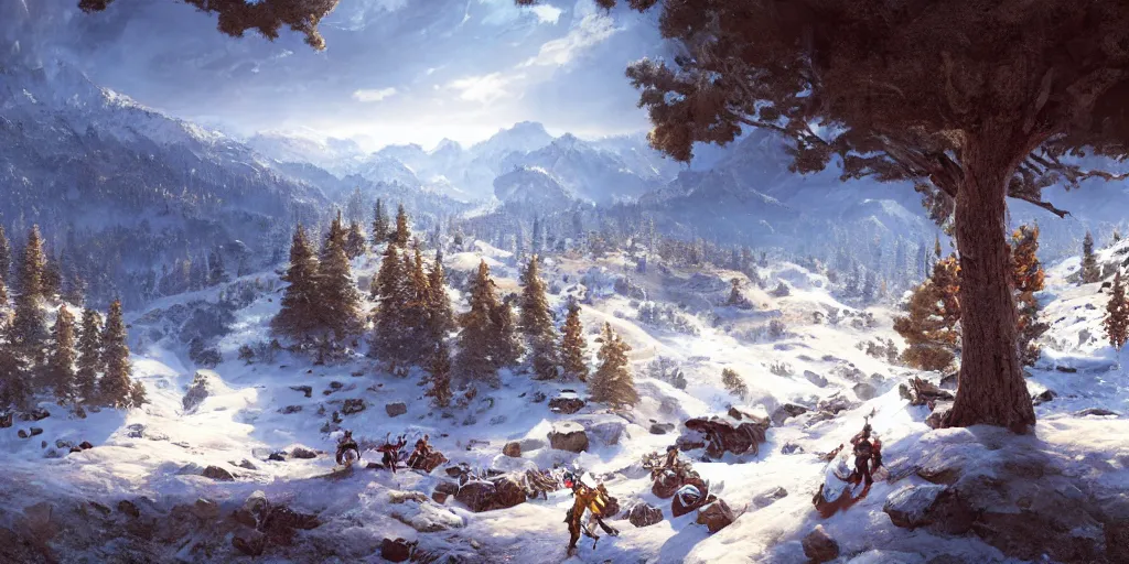 Image similar to let freedom ring from the snow - capped rockies of colorado. let freedom ring from the curvaceous slopes of california. ultrafine highly detailed hyper colorful illustration, sharp focus, rozalski, craig mullins, unreal engine highly rendered, global illumination, radiant light, intricate and detailed environment