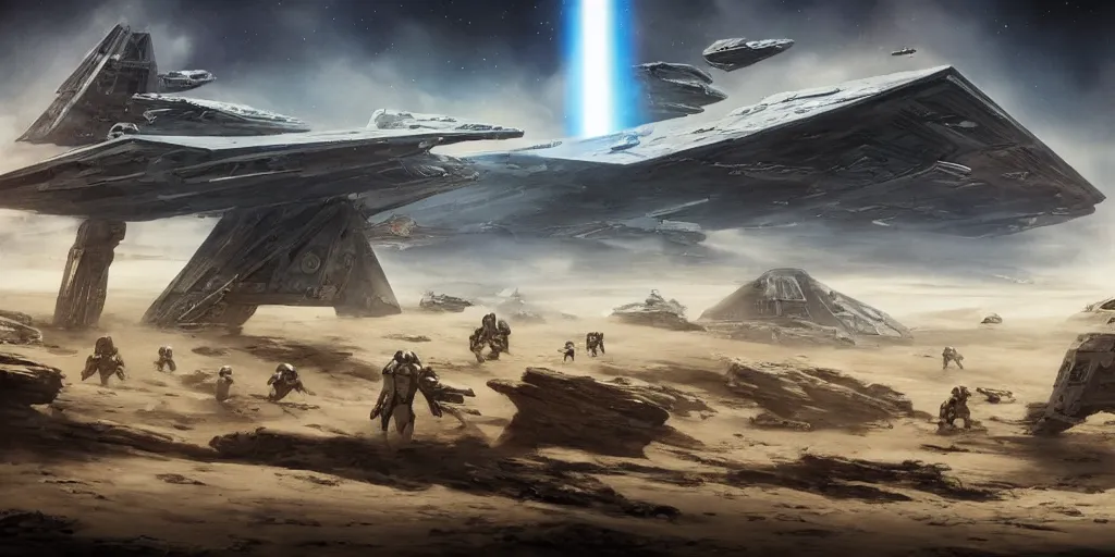 Image similar to star wars composition idea concept art