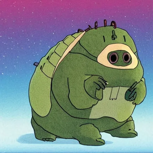 Image similar to studio Ghibli tardigrade