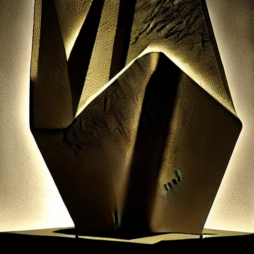 Image similar to rhizomuse, artists impression, cgsociety, abstract sculpture, dramatic intense lighting, deep shadows