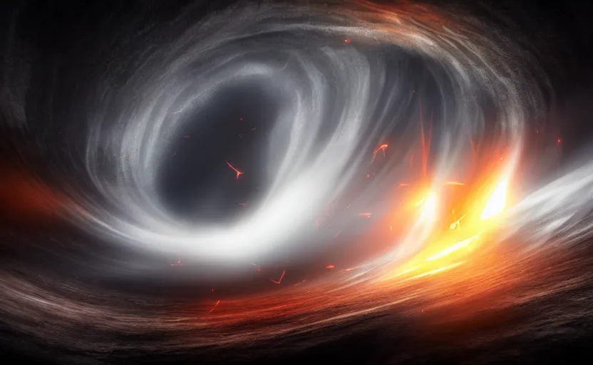 Prompt: Explosion of a black hole, cinematic shot, dramatic volumetric lighting, epic composition, 4K Ultra HD