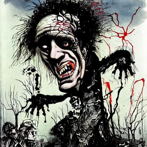 Image similar to frankenstein by ralph steadman