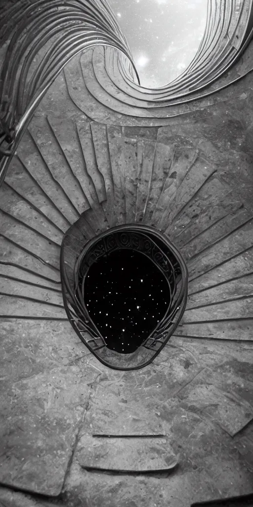 Image similar to endless staircase to the secret of the universe