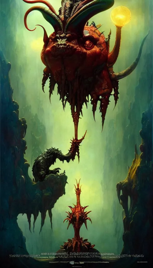 Prompt: exquisite imaginative imposing weird creature movie poster art humanoid colourful movie art by : : weta studio tom bagshaw james jean frank frazetta