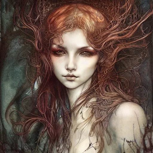 Prompt: a portrait in the style of anna dittmann and luis royo and arthur rackham.