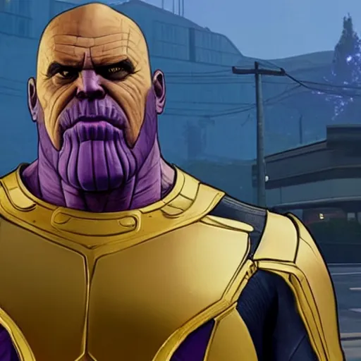 Prompt: Thanos as a GTA V character