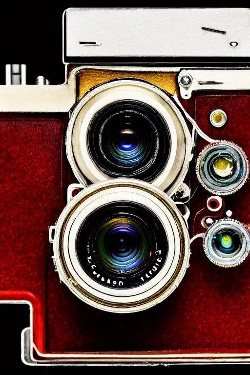 Image similar to A photo of an opened camera, vintage, internals revealed, the most complex looking machine ever made photo taken by someone who doesn't know how to use a camera by Annie Lebovitz and Steve McCurry Ultra detailed, hyper realistic, 4k