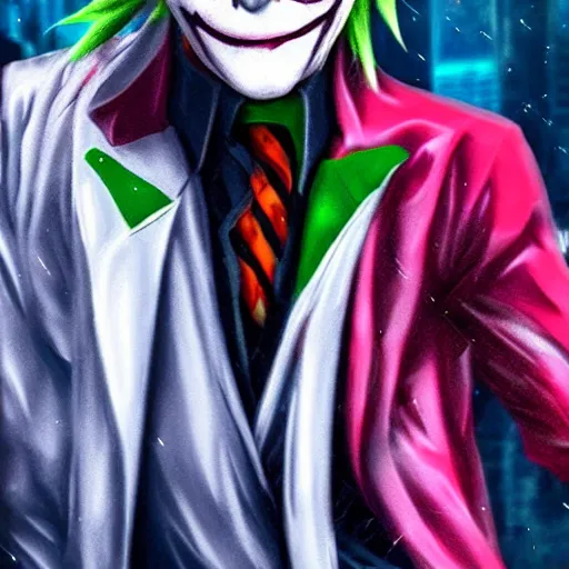 Image similar to Joker looks like Naruto, Joker as Naruto, high quality photo