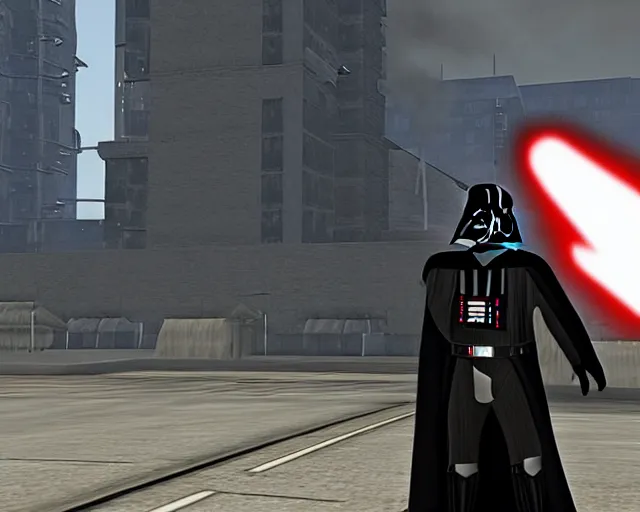 Prompt: darth vader in gta 2