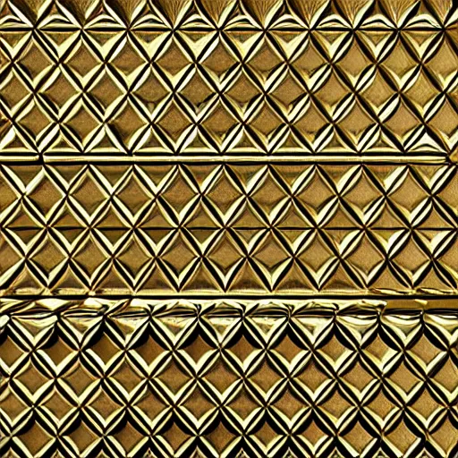 Image similar to 3d render of an abstract pattern gold tile, symetrical