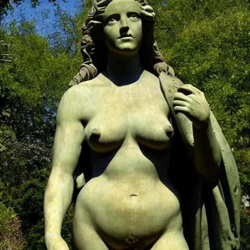 Prompt: beautiful sculpture the venus de milo but it's ron pearlman's face and body