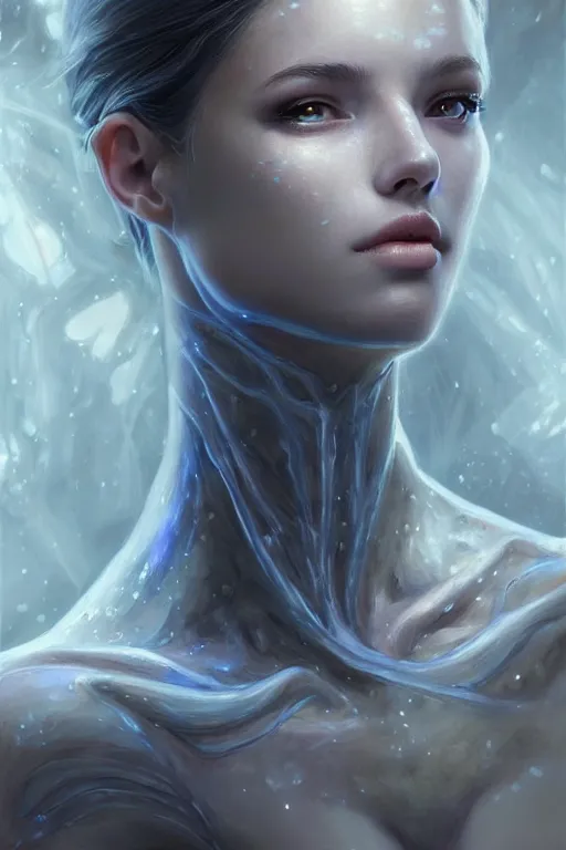 Prompt: a photorealistic painting of an attractive young girl, partially clothed in ethereal armor emitting psychic powers, beautiful bone structure, perfectly proportioned face, perfect eyes, intricate, elegant, highly detailed, hyper detailed, volumetric lighting, trending on tumblr, by artgerm, by loish, fantasy scene, fantasy aesthetic, trending on Artstation