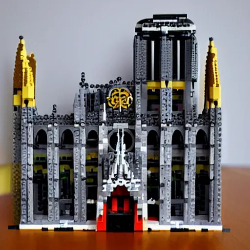 Prompt: Notredame made with Lego