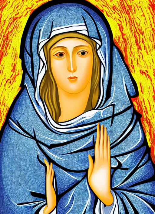 Image similar to digital art of saint catherine of siena vector art beautiful painterly features