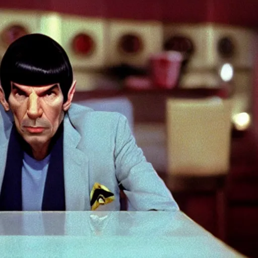 Image similar to mr spock in pulp fiction , 1997