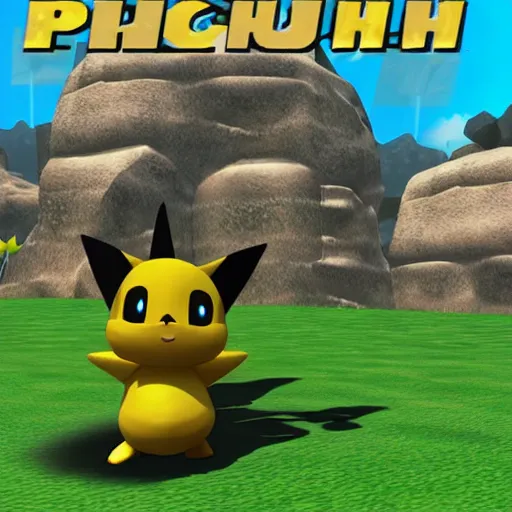 Image similar to pichu as a ps 2 game