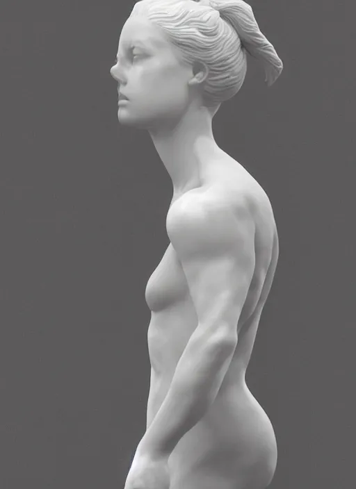 Prompt: marble sculpture of beautiful woman, by ruan jia, greg rutkowski, wlop, zbrush, nick alm