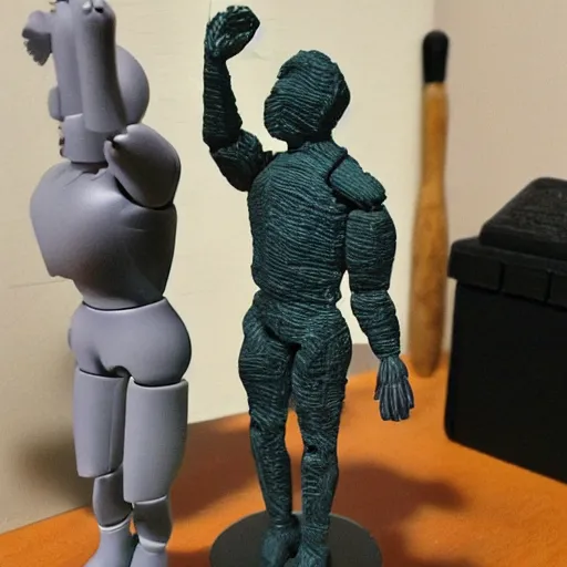 Prompt: wilhelm reich, stop motion vinyl action figure, plastic, toy, rodin style