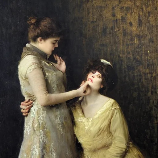 Image similar to longing love by alfred stevens