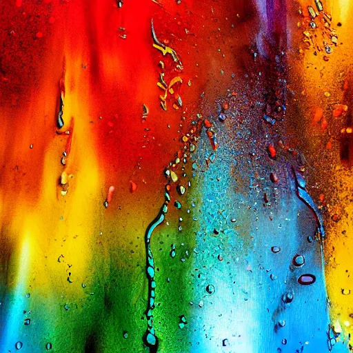 Prompt: abstract colour splash with water