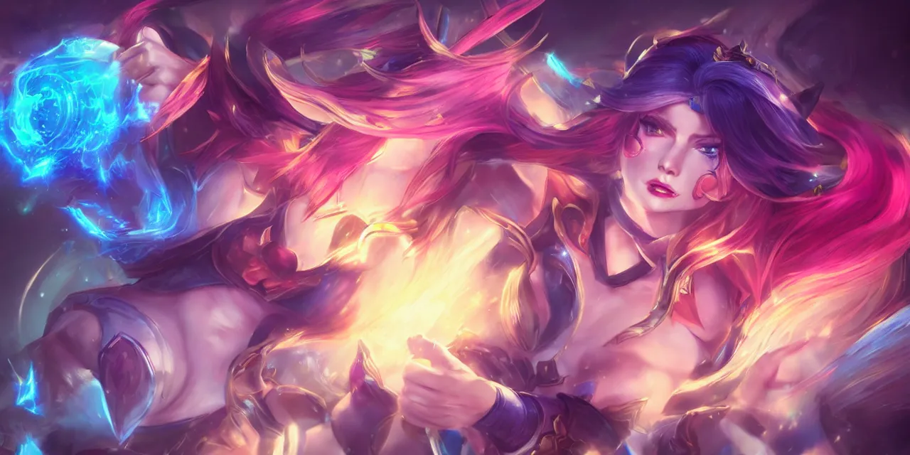 Image similar to Trending on ArtStation, League of Legends, Star Guardians, Portrait