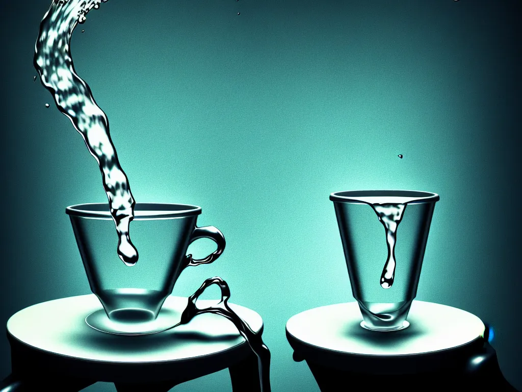 Image similar to highly detailed photo of cup of water, trending on deviantart, neo surrealism, sharp focus, a lot of little details, octane, masterpiece, art by max ernst