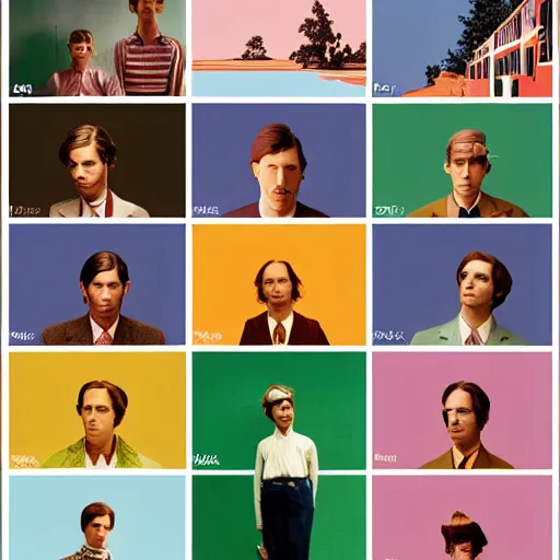 Image similar to 5 colors used by wes anderson