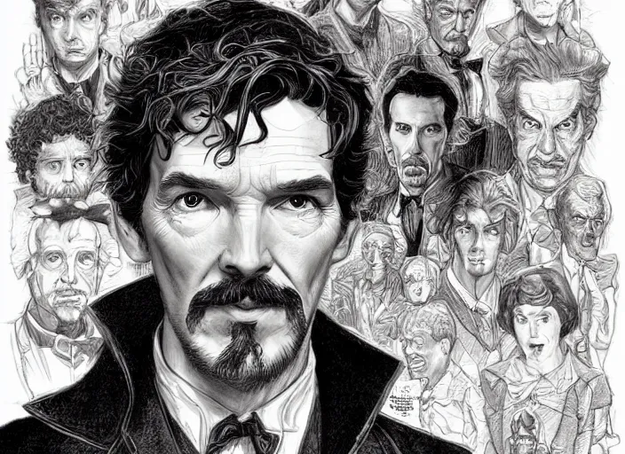 Image similar to a highly detailed [ doctor who ] portrait of stephen strange, james gurney, james jean