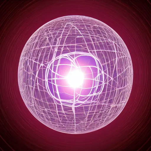 Prompt: sphere floating in cyberspace