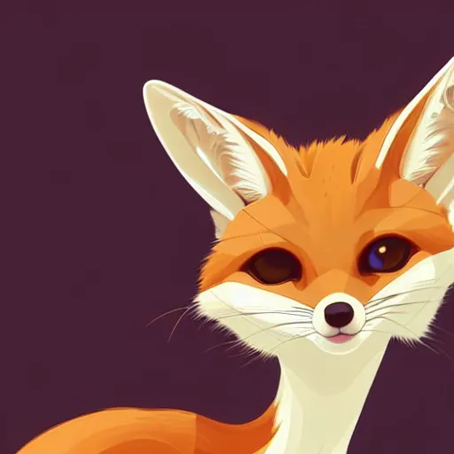 Image similar to fennec fox, clean cel shaded vector art. shutterstock. behance hd by lois van baarle, artgerm, helen huang, by makoto shinkai and ilya kuvshinov, rossdraws, illustration