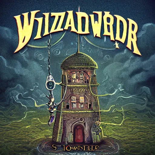 Image similar to wizard's tower album art, cover art, poster