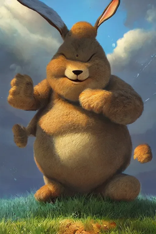 Prompt: cute adorable pixar inspired big chungus, hyper realistic, fantasy art, in the style of chris foss and alan lee, intricate, hyper detailed, smooth