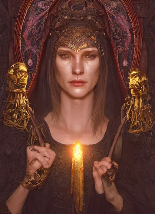 Image similar to inside covens den, diffuse lighting, textless hyper ornate wiccan masks, hdrp render, intricate wiccan facial detailing, highly detailed, lifelike, photorealistic, artstation, unreal 5, smooth, sharp focus, art by john collier, albert aublet, krenz cushart, artem demura, alphonse mucha