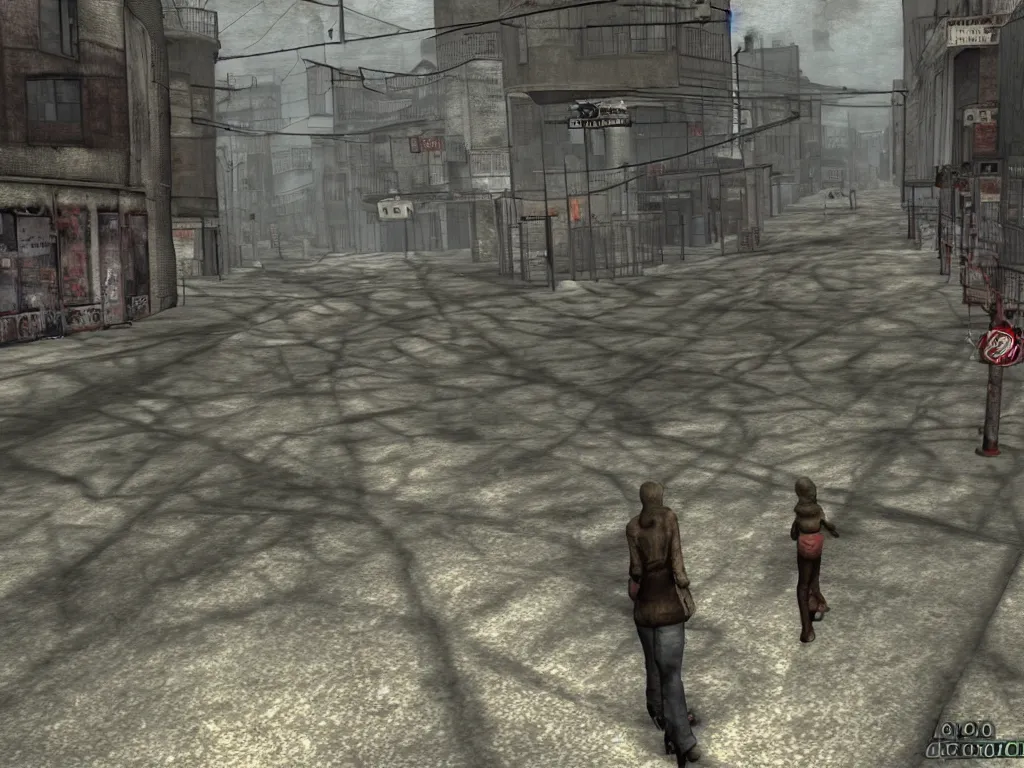 Image similar to Silent Hill PS2 town streets