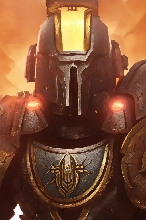 Image similar to armor portrait heros warhammer 4 0 k horus heresy fanart - the primarchs emperor by johannes helgeson animated with vfx concept artist & illustrator global illumination ray tracing hdr fanart arstation zbrush central hardmesh 8 k octane renderer comics stylized