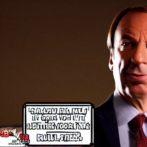 Prompt: POV: Saul Goodman congratulates you on your birthday!