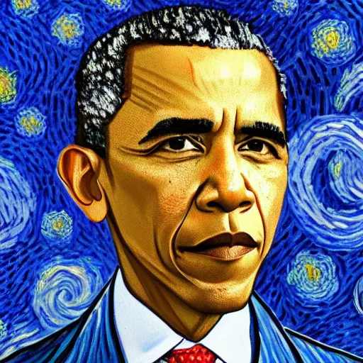 Prompt: a perfect fusion of Barack Obama and Joe Biden, style of Vincent Van Gogh, presidential fusion, mix of Biden and Obama, presidential cross, portrait, oil painting by Van Gogh, 4k photograph of painting