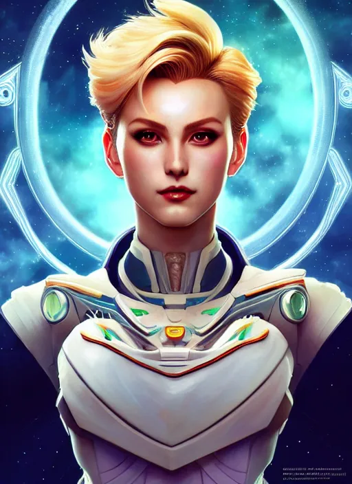 Image similar to symmetry!! portrait of sailor uranus! alien in the style of horizon zero dawn, machine face, intricate, elegant, highly detailed, digital painting, artstation, concept art, smooth, sharp focus, illustration, art by artgerm and ross tran and greg rutkowski and alphonse mucha, 8 k