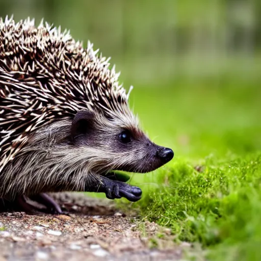 Prompt: a hedgehog toilet, photography, high resolution 8k,