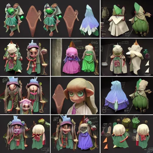 Image similar to cute fumo plush elven apothecary who is an expert at brewing poisons, potionmaster, rpg npc villager, vray caustics